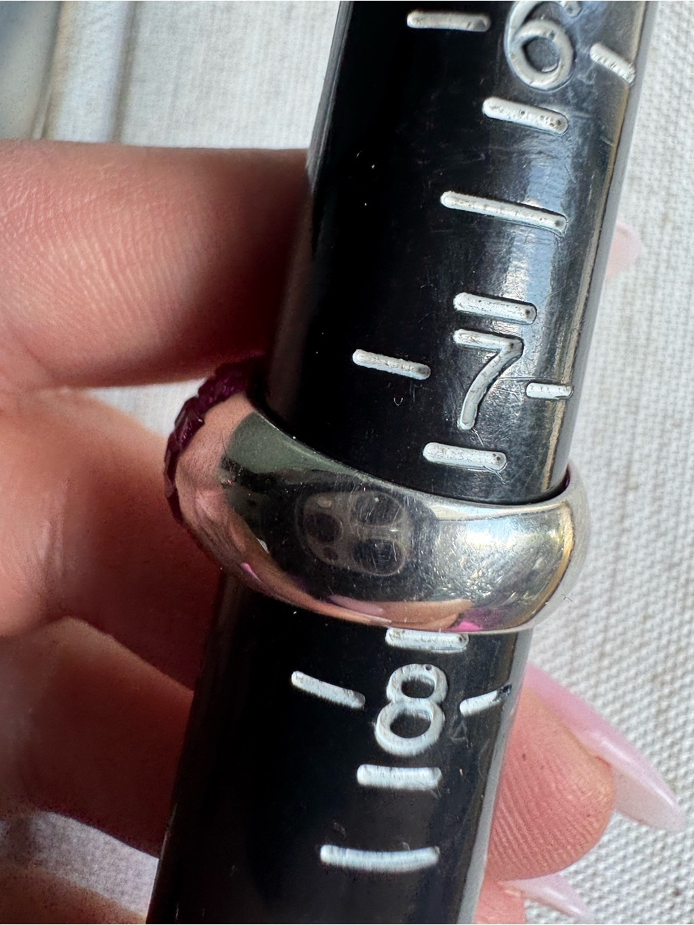 Stunning lab created domed ruby ring set in Sterling silver - Picture 11 of 15
